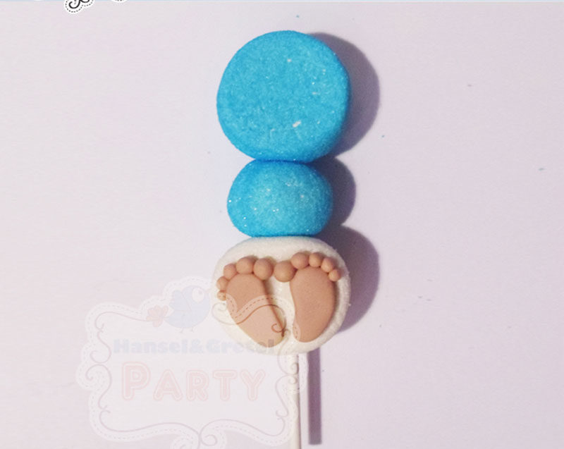Spiedino marshmallow azzurro – 1 pezzo – CandyFrizz