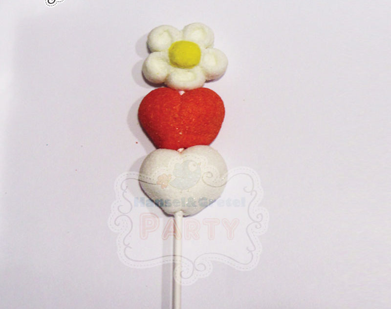 Spiedino di Marshmallows Rosso piccolo per la tua festa